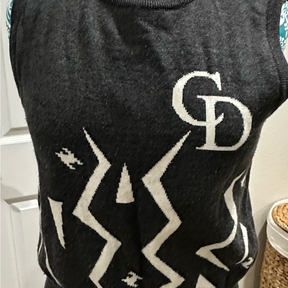 Preppy Black and White Graphic Sweatshirt. Collegiate, grandpa-core, Liberian.